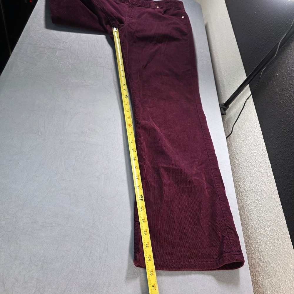 Lands‎ End Fit 2 Burgundy Corduroy Pants Womens Size 12 Straight Leg Stretch - Picture 8 of 9